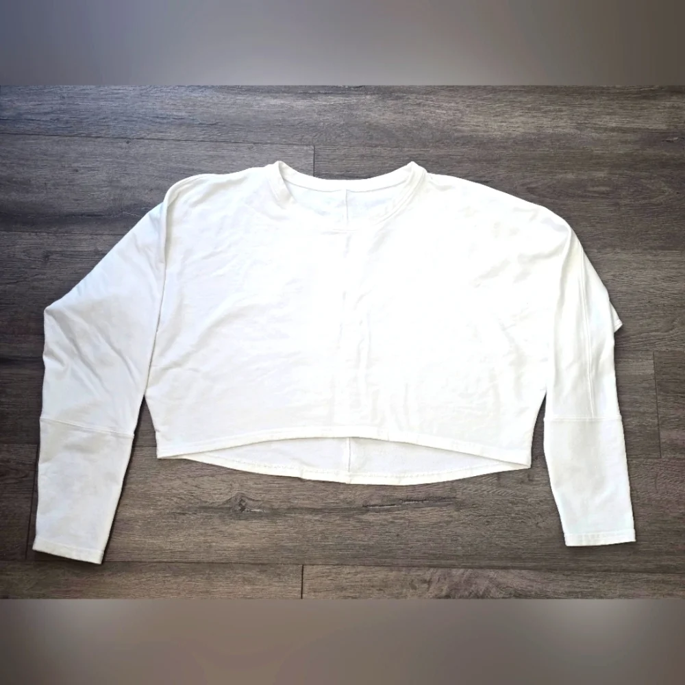 Lululemon Oh Hey Pullover Gym Athletic Activewear White Soft Cozy Loose Fit